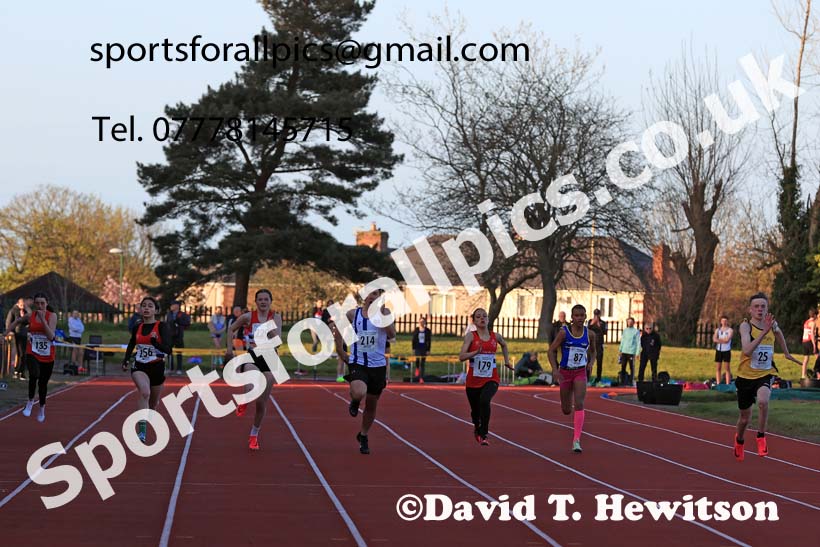 150 metres, 2024 NEGP 1, Monkton Stadium, Jarrow. Photo: David T. Hewitson/Sports for All Pics